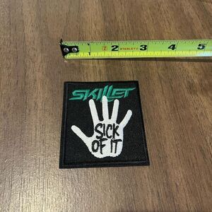 Skillet Black White & Green Logo Rectangular Square Iron On Appliqué Patch